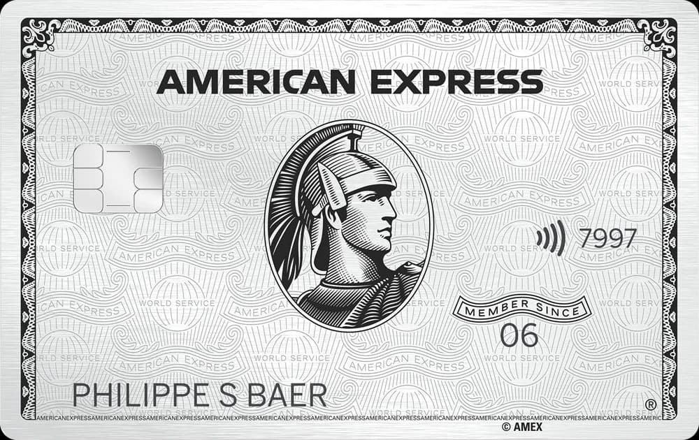 American Express Platinum Karte aus Metall